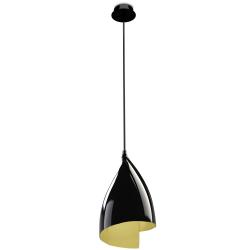 Tulip Pendant Lamp 1xE27 MAX 23W - Black Lacquered Golden