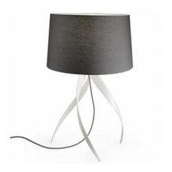 Medusa Table Lamp 75cm 1xE27 18W - white lampshade Grey mate