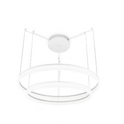 Circ Suspension circulaire Double 60-80cm LED 53W - Blanc mate