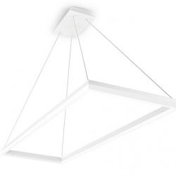 Circ Lampada Lampada a sospensione quadrato 120x40cm LED 34W regulable - Bianco mate