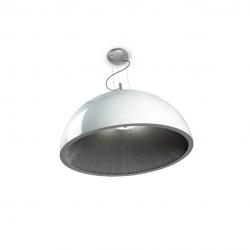 Umbrella Pendant Lamp 3xE14 MAX 11W 60cm - indoor plisado Silver Lacquered white