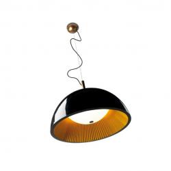 Umbrella Pendant Lamp 3xE14 MAX 11W 60cm - indoor plisado Golden Lacquered Black