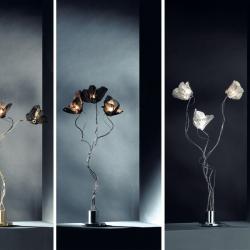 Bouquet Lampada da tavolo 3 lampade Cromo/Nichel