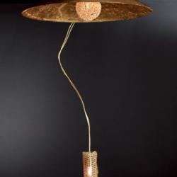 Padella ceiling lamp 2 lights Silver Leaf