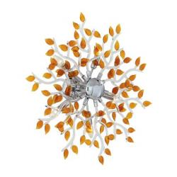 Spring ceiling lamp PL5 5xE14 40w Chrome and ámbar