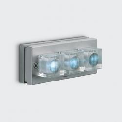 Luminaria glim cube óptica e Superficie con Alimentador LED Azul 3x1w
