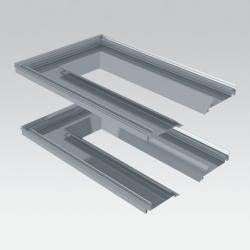 Bespoke Par de Têtes de Aluminium pour perfil estructural open 100