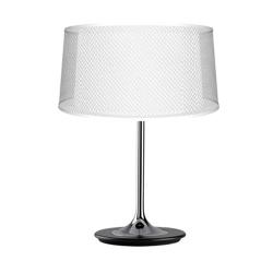 Georgia Lampe de table ø36x50cm PL E E27 16w Chrome abat-jour Beige