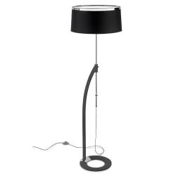 Virginia Floor Lamp 3xE27 16W - Chrome Grey urbano Diffuser Black opal brillo