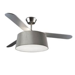 Belmont Fan with light 132cm 3xE27 18w (without lampshade) Ní­quel Satin