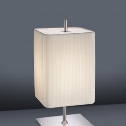 Coimbra Lampe de table 18x18x40,5cm E27 PL E 20w Nickel Satin abat-jour Beige