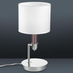 Fusta Lampe de table ø16x34,5cm E14 60w Bois wengué Chrome