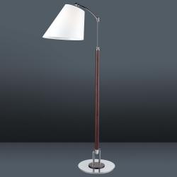 Fusta lámpara of Floor Lamp 63x162cm E27 60w Wood wengué Chrome