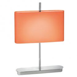 New York Lampe de table 41x60x8,5cm 2x2G7 9w 2700K Chrome abat-jour blanc