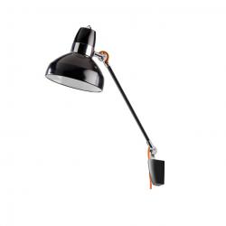 Flex Applique de Mur/mordaza Lampe de table Luminaire sur bras articulé 45cm E27 14w Noir