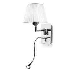 Oxford (Solo Structure) Wall Lamp without lampshade 35x25x42,5cm PL E E27 16w + lector LED 1w 3700K - Chrome