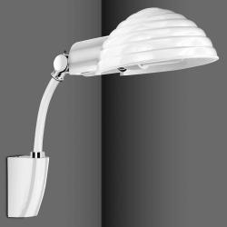 Wave Wall Lamp 28cm E27 Chrome white