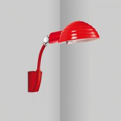 Wave Wall Lamp 28cm E27 Chrome Red