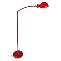 Wave lámpara von Stehlampe 105cm E27 Chrom Rot