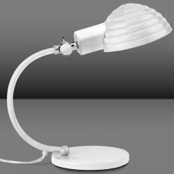 Wave Lampe de table 27cm E27 Chrome blanc