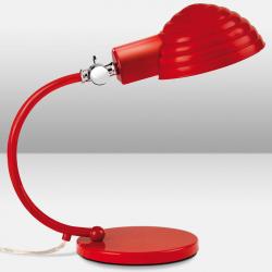 Wave Lampe de table 27cm E27 Chrome Rouge