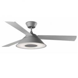 Juncal Fan with light Fluorescent 132cm 2Gx13 55w 127V Grey textura