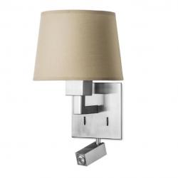 Bali (Solo Structure) Wall Lamp without lampshade 1xE27 max 60W + LED 2,2w - Nickel Satin
