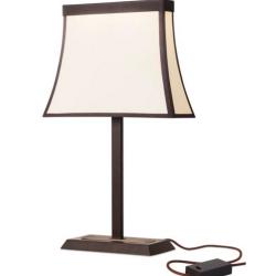 Fancy Table Lamp 36xLED Samsung 12,4W - dark brown lampshade fabric beige