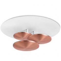 Strata ceiling lamp 3xLED Cree 39W - Copper and white matt