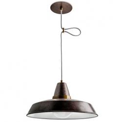 Vintage Pendant Lamp 1xE27 marrón aged ámbar Golden