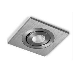 Oxy Recessed Single Square light warm Aluminium Anodized