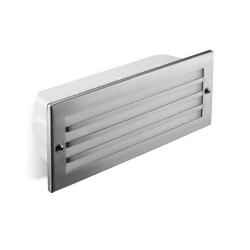 Hercules Recessed wall 24x10x8cm Stainless Steel AISI 316 1xE27 MAX 60W