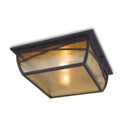 Alba ceiling lamp Outdoor 11x35x35cm Brown oxido 2xE27 MAX 100W