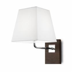 Devon Wall Lamp 26x42x38cm E27 PL E 20w Chrome lampshade lino white