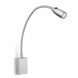 Bed Wall Lamp 56,5cm 1 LED 3w 3700K dirver incluido switch Header Grey