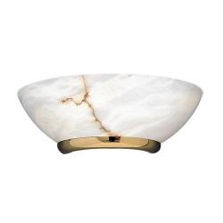 Wall Lamp Gold Alabaster white