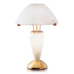 Lampe de table Patine rojizo Albâtre blanc