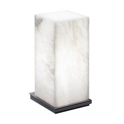 Lampe de table Evolution [ ] Nickel Satin Albâtre blanc