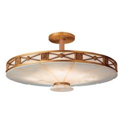 ceiling lamp 8l Muse Patine rojizo Alabaster white with talla beige
