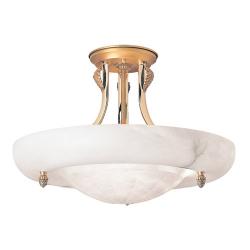 Emporium lâmpada do teto Ouro/Patine rojizo Alabastro branco
