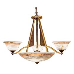 Axe Lamp Brown/Oro Alabaster white with talla Brown