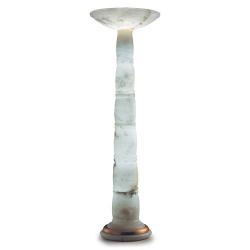 lámpara de Lâmpada de assoalho Patine rojizo Alabastro branco
