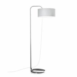 Brooklyn lámpara of Floor Lamp ø45x68x172cm 1xPL E E27 30w Chrome white lampshade