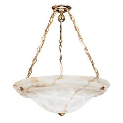 Pendant Lamp Gold Alabaster white