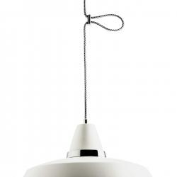Vintage Pendant Lamp 1xE27 white roto Chrome