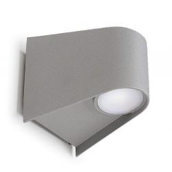 Merton luz de parede Ao ar Livre 10x9x8cm LED Cree 2x1w 4200K Cinza