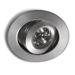 Ledio Downlight orientable pour powerled Aluminium brosser lumière blanc /fria
