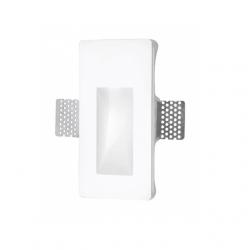 Secret Embutida retangular Pequena gesso LED 1x1w 3000K branco