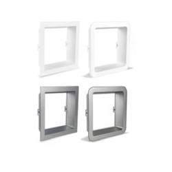 Mini Frame Accesorio marco de confort recto con Cristal Arenado blanco