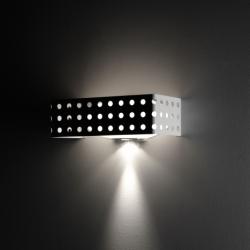 Endor P50 luz de parede Bco.sat E27 150W + GU10 35W metal branco